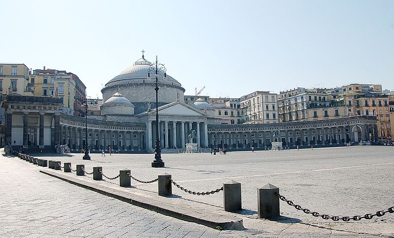 Piazza del Plebiscito, one of Naples' largest public squares