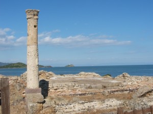 Ancient roman and fenicians ruins on south Sardinia (Nora), Italy