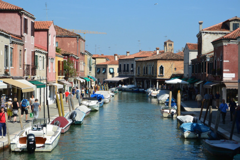 Typical streets of Murano, Veneto, Italy