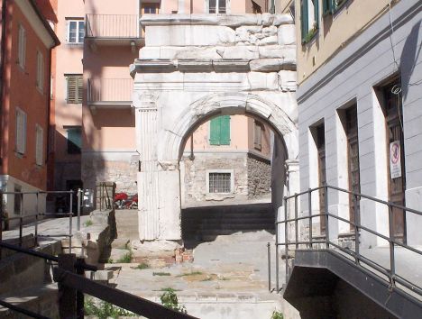 Remains of Roman Arch, Italy
