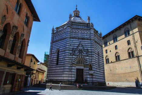 Baptistery in Pistoia, Tuscany, Italy