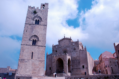 Chiesa della Matrice and bell tower, Erice, Sicily, Italy