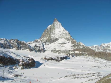 Skiing at Matterhorn, Italy
