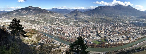 Panorama of Trento, Trentino-Alto Adige region, Italy