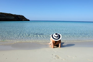Amazing beach in Lampedusa, Sicily, Italy