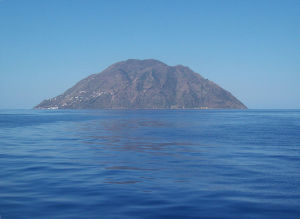 Alicudi Island - a view from the sea, Aeolian Islands, Sicily, Italy