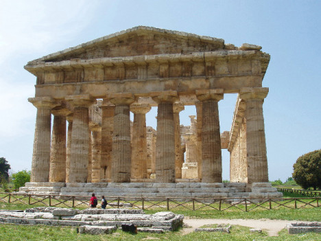 Temple of Poseidon in Paestum, Campania, Italy
