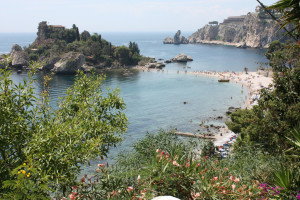 Mazzaró Bay and Isola Bella, Taormina, Sicily, Italy