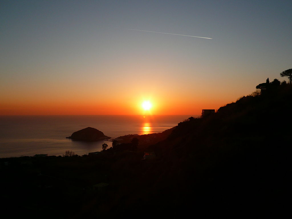 Sunset as seen from, Barano, Ischia, Campania, Italy