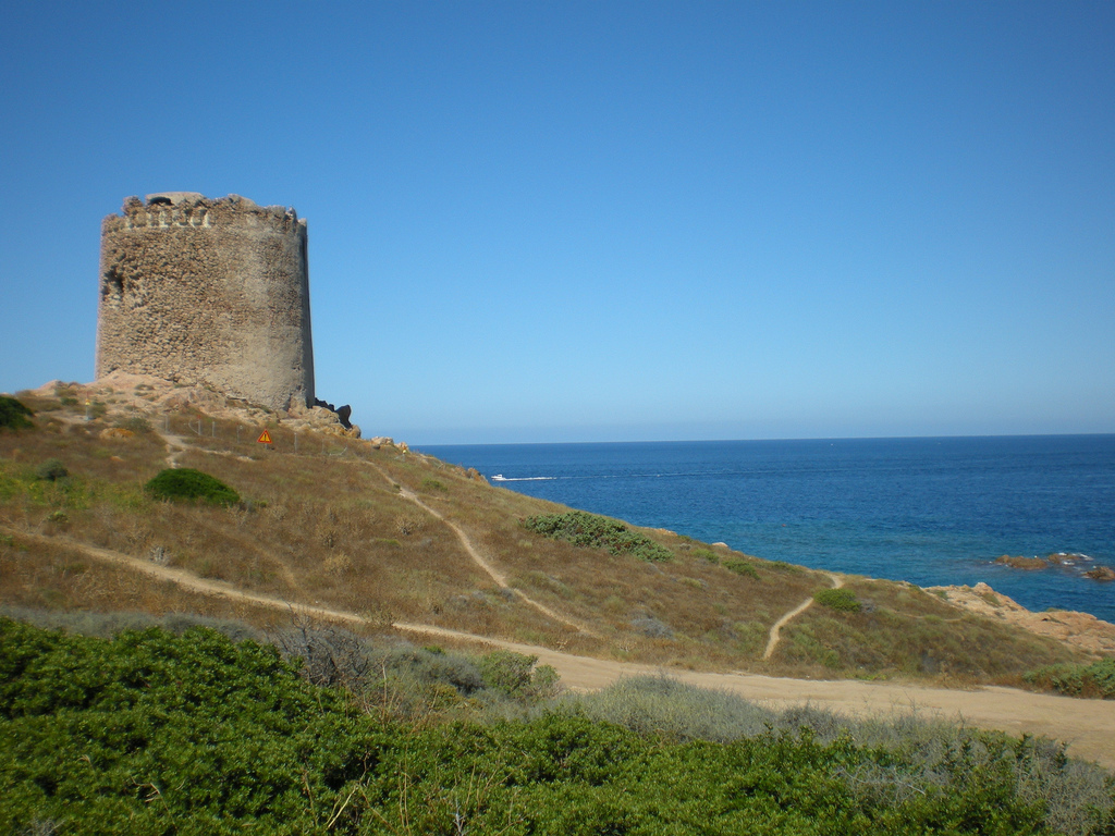 Aragonian tower, Isola Rossa, Sardinia, Italy