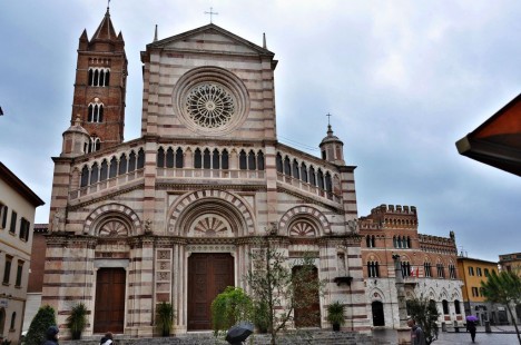 Grosseto cathedral - front view, Tuscany, Italy