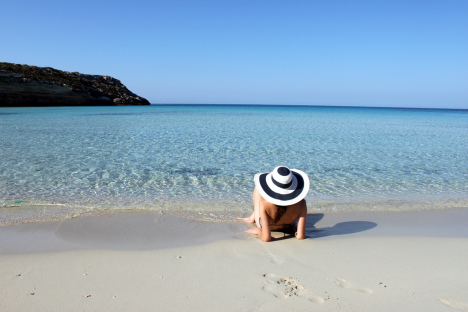 Conigli beach, Lampedusa, Sicily, Italy
