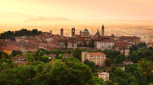 Sunrise in Bergamo, Lombardia, Italy
