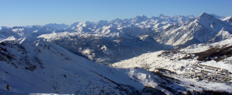 Sestriere panorama, Italy