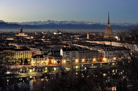 Turin and Alps, Piedmont, Italy