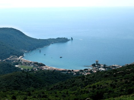 Giglio island from its hills, Tuscany, Italy