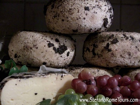 Famous Pecorino cheese di Pienza, Tuscany, Italy
