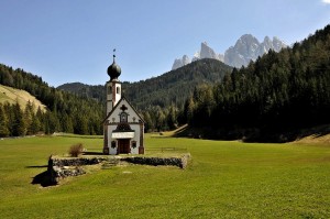San Giovanni in Ranui church, Val di Funes, Dolomites, Italy
