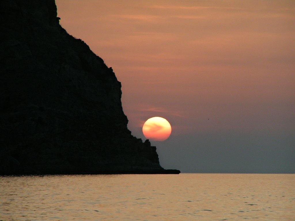 Great sunset taken in Oliveri (Messina), Sicily, Italy