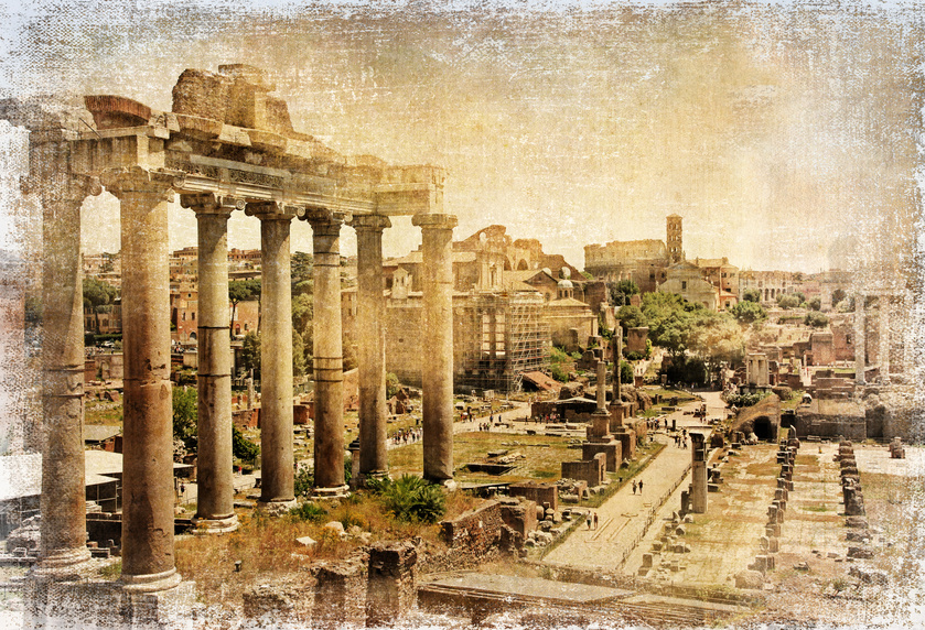 Roman forums - retro picture