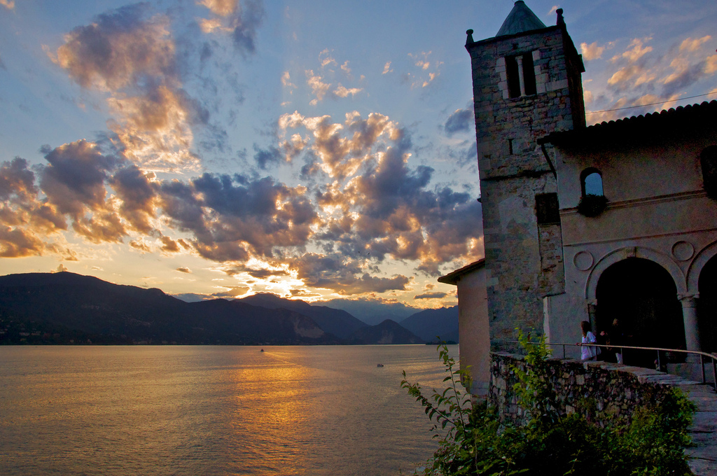 Santa Caterina del Sasso at Lago Maggiore, Italy