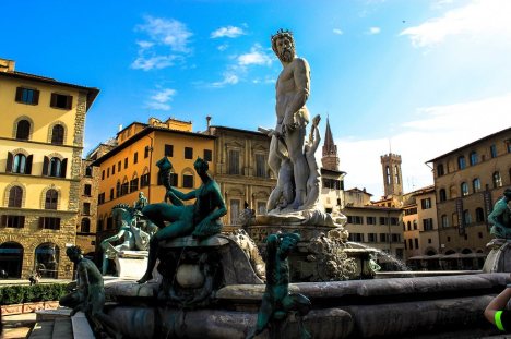Neptune fountain, Florence, Tuscany, Italy