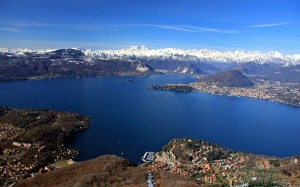 Panorama of Lake Maggiore from Poggio Sant'Elsa, Italy