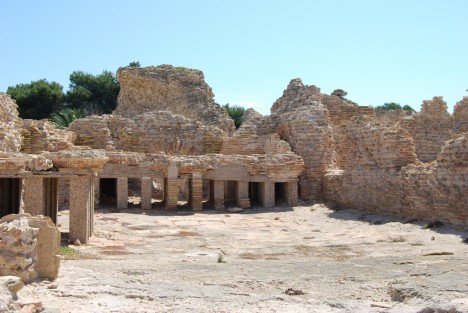 Roman bathhouse, Nora, Sardinia, Italy