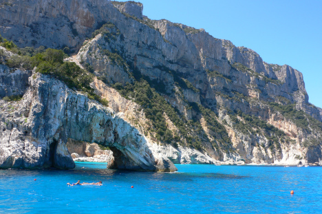 Sea Arch in the Gulf of Orosei, Sardinia, Italy