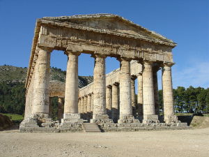 The Doric temple of Segesta, Sicily, Italy