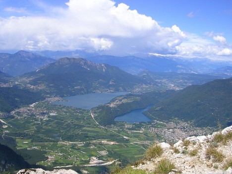 Bassa Valsugana with lakes Levico and Caldonazzo, Trentino-Alto Adige, Italy