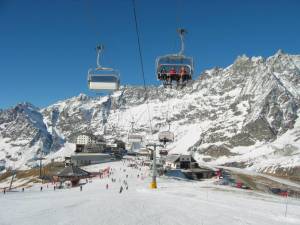 Cervinia ski area, Aosta Valley, Italy