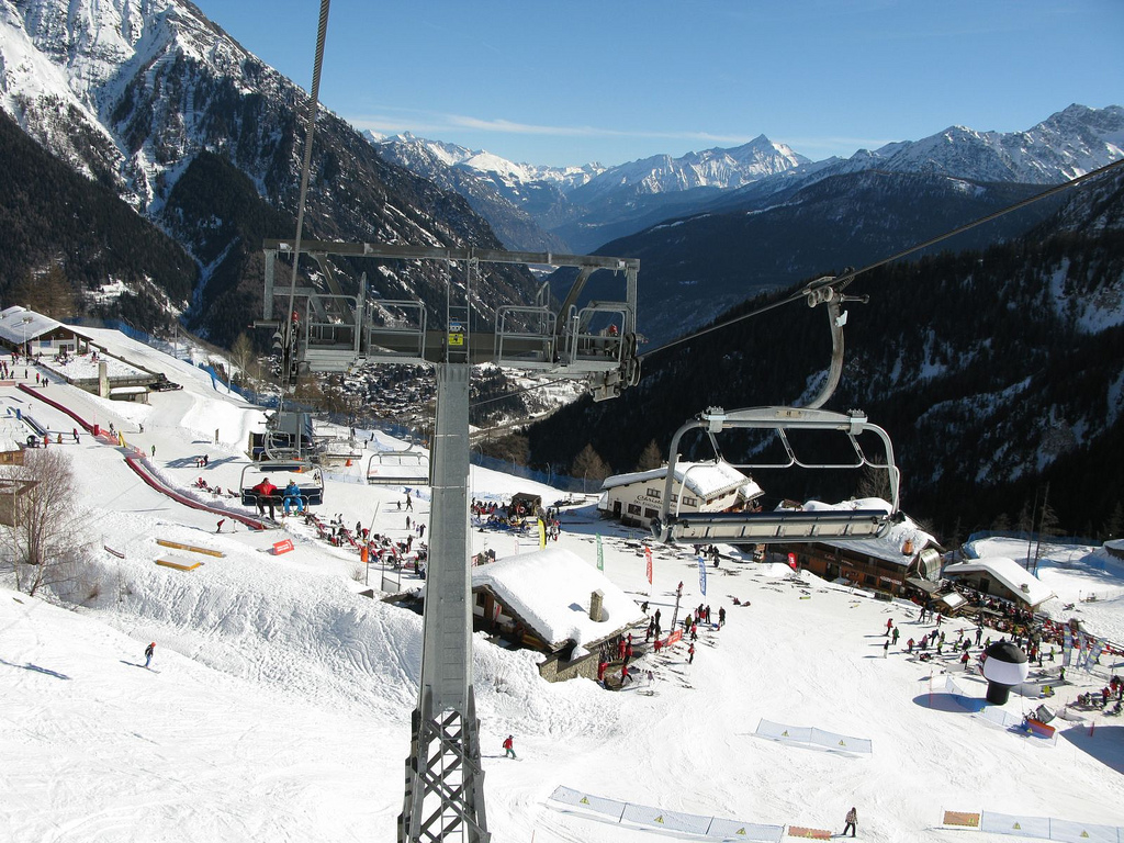 Courmayeur ski area, Aosta Valley, Italy