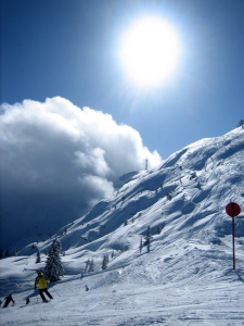 Skiing in Paganella, Italian Alps, Trentino, Italy