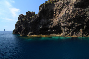 Rocky coastline of Filicudi, Aeolian Islands, Sicily, Italy