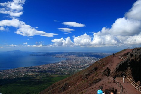 A view from Mount Vesuvius, Campania, Italy