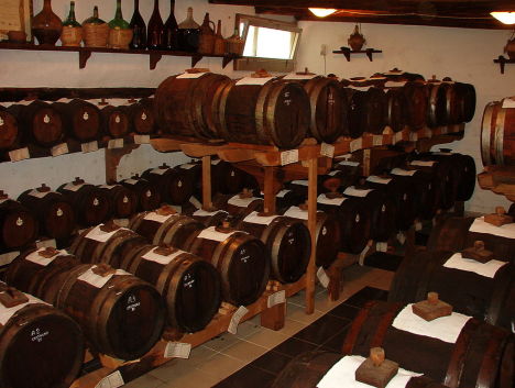 Barrels of balsamic vinegar