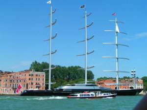 Huge yacht in Venice, Veneto, Italy