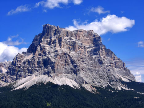 Pelmo mountain, as seen from Palafavera, Veneto, Italy