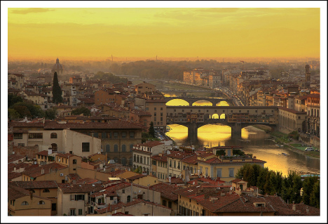 Florence as seen from Michelangelo Park, Tuscany, Italy