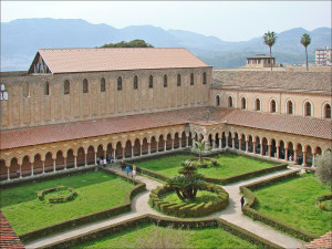 Court of Monreale Monastery, Sicily, Italy