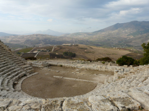 The amphitheatre at Segesta, Sicily, Italy