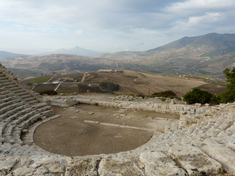 The amphitheatre at Segesta, Sicily, Italy