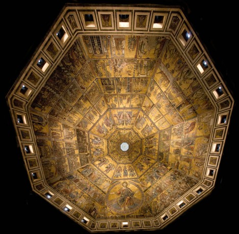 Ceiling paintings, Florence Baptistery, Tuscany, Italy