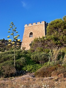 The coastal tower of Caprioli, Campania, Italy