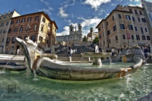 Fontana della Barcaccia, Piazza di Spagna, Rome, Lazio, Italy