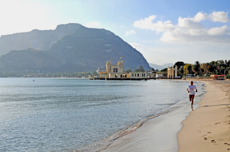 Mondello beach, Palermo, Sicily, Italy