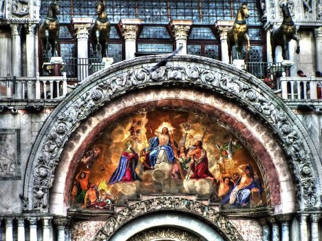 Facade Mosaics at Saint Mark's Basilica, Venice, Veneto, Italy