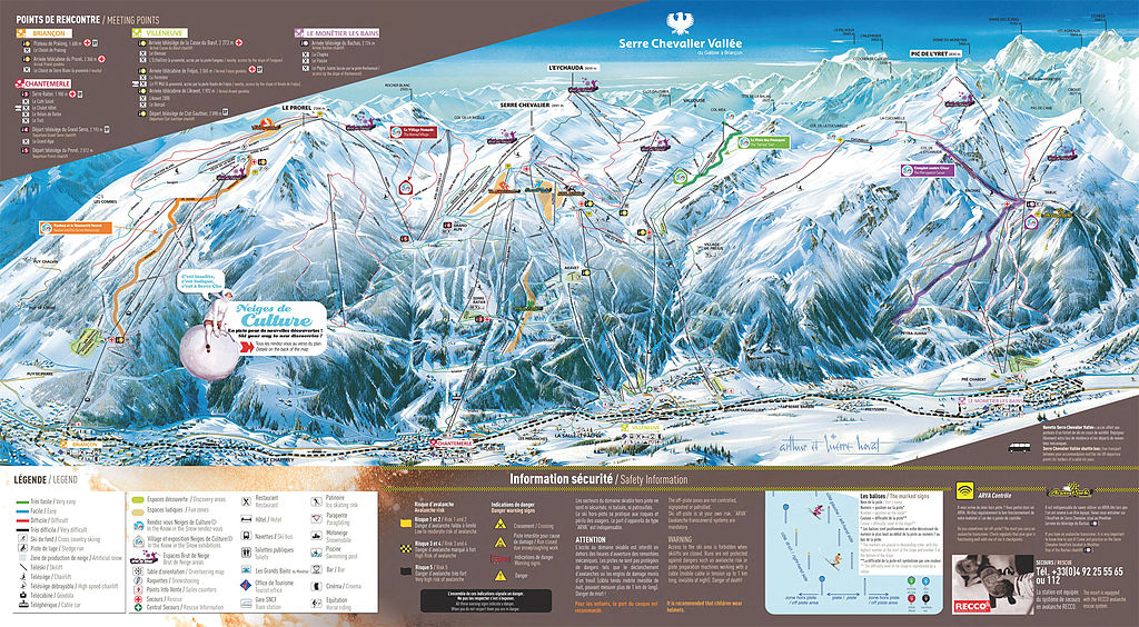 Ski runs map