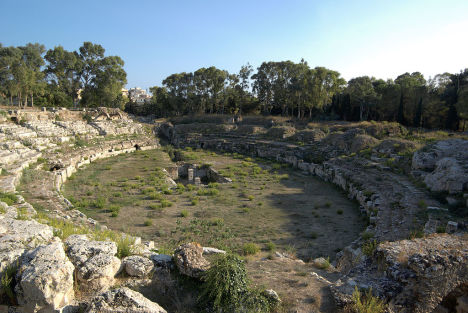 Amphitheatre in Syracuse, Sicily, Italy